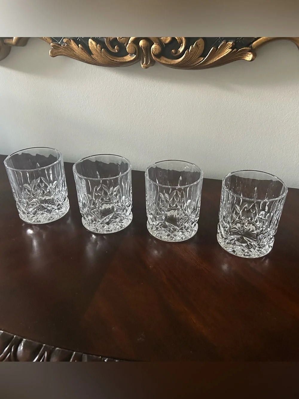 Crystal Whiskey Glass Drinkware - Qty 4
